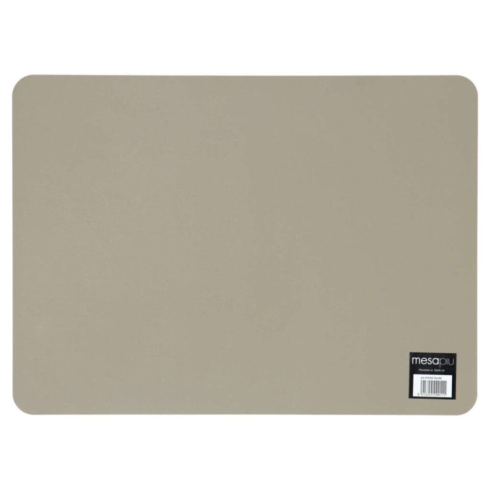 Mesapiu Placemat Lederlook Taupe 45x33 Cm