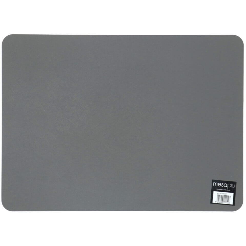 Mesapiu Placemat Lederlook Grey 45x33 Cm