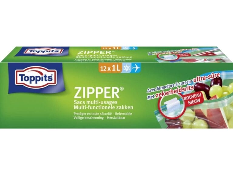 Toppits Zipper Multi-Functionele Zakken 1L 12 Stuks