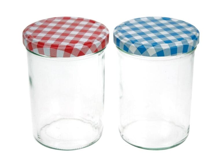 Jampotten 440 ml 6 Stuks Glas/Transparant/Rood/Blauw