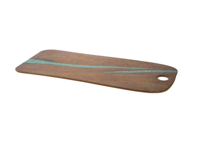 Cheforward Serveerplank 53x20 cm Turquoise/Kersenhout-Look