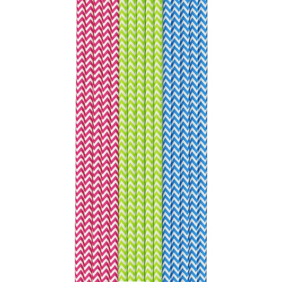 Duni Papieren Rietjes 50 Stuks Rood/Groen/Blauw