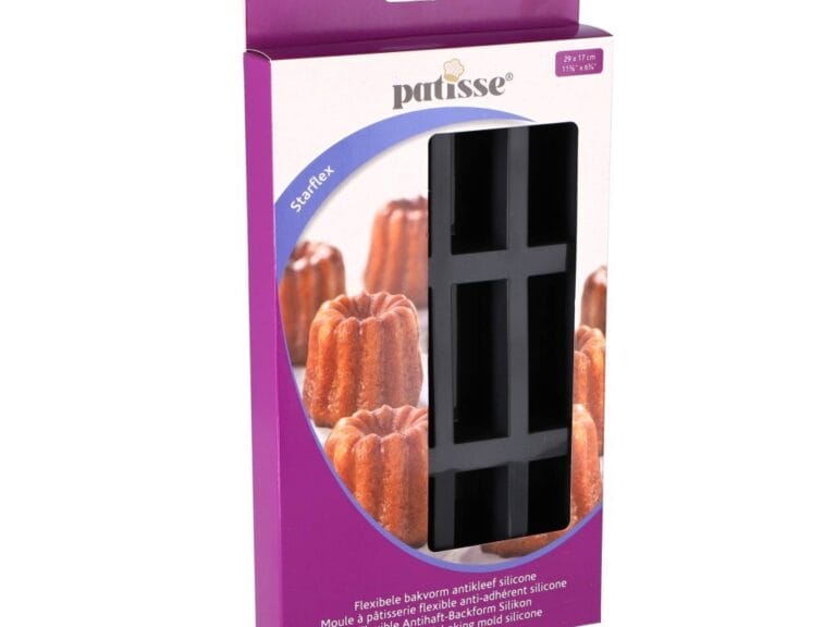 Patisse Mini Cakevorm 12 Vaks 29x17 cm Zwart/Siliconen