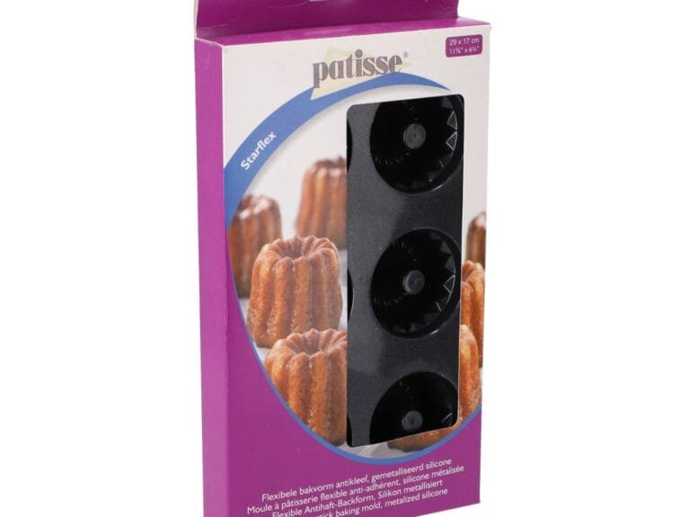 Patisse Mini Tulbandvorm 6 Vaks 29x17 cm Zwart/Siliconen