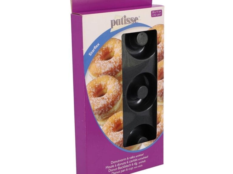 Patisse Donutvorm 6 Vaks 29x17 cm Zwart/Siliconen