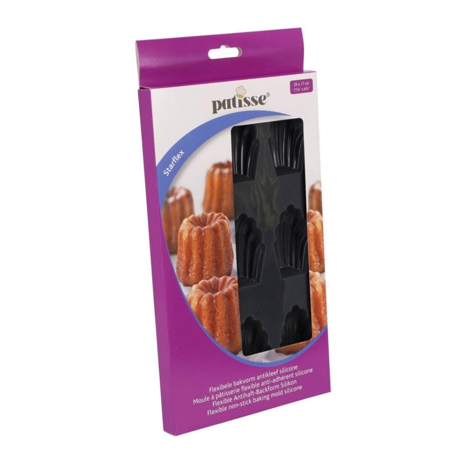 Patisse Madeleinevorm 9 Vaks 29x17 cm Zwart/Siliconen