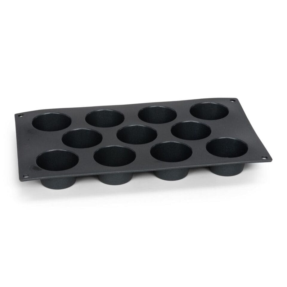 Patisse Mini Muffinvorm 11 Vaks 29x17 cm Zwart/Siliconen