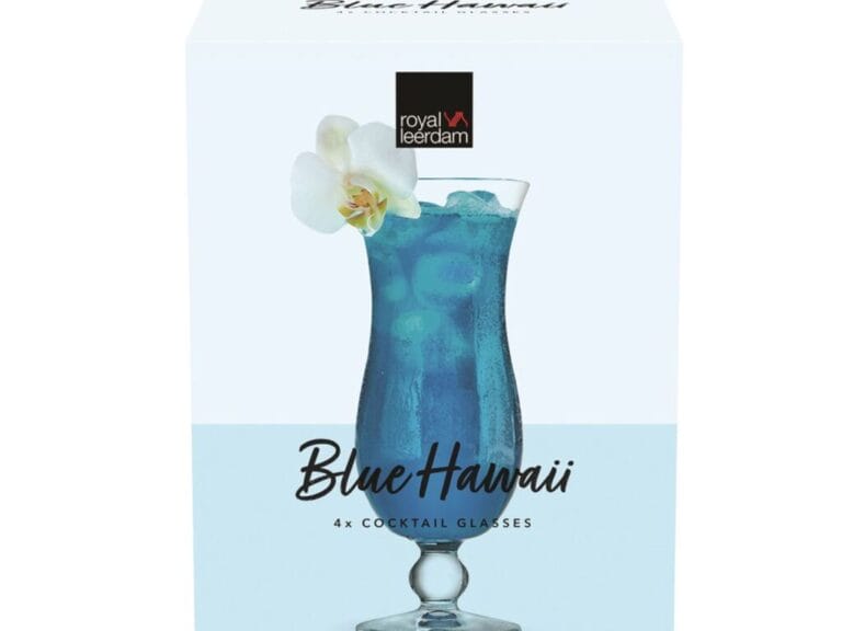 Royal Leerdam Blue Hawaii Glas Set 4