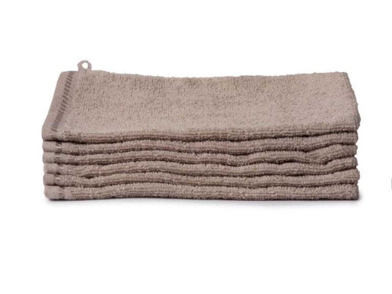 Ten Cate Washandjes 16x21 cm 6 Stuks Taupe/100% Katoen