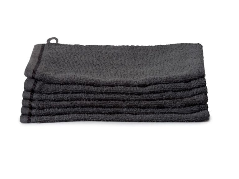 Ten Cate Washandjes 16x21 cm 6 Stuks Antraciet/100% Katoen