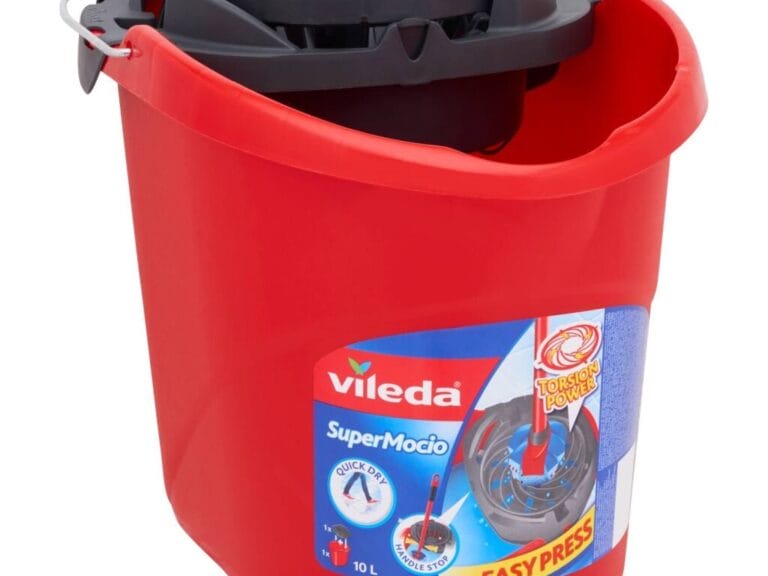 Vileda SuperMocio Emmer met PowerPress 10L Rood/Zwart