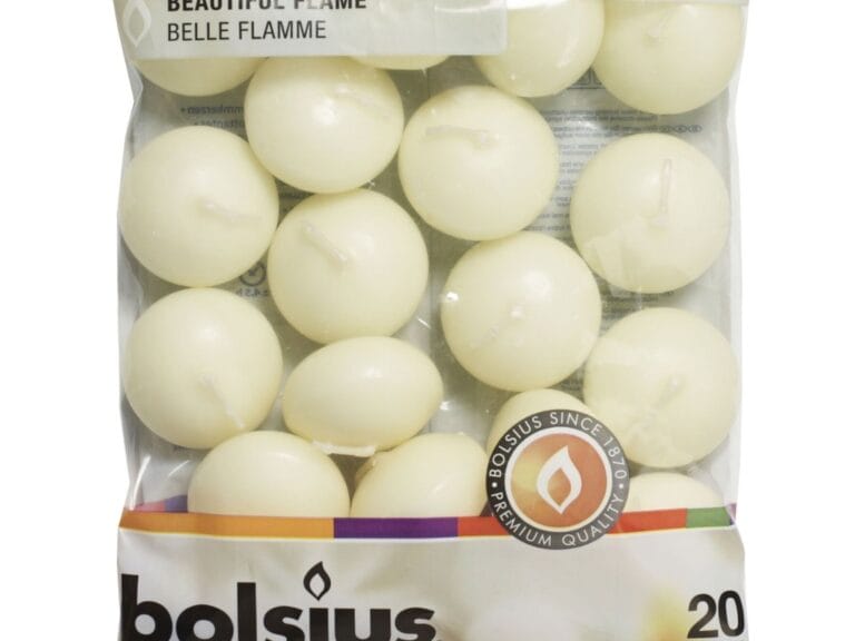 Bolsius Drijfkaarsen 20 Stuks Wit