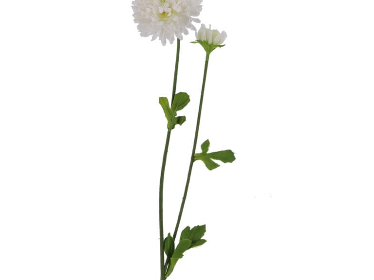 Kunstbloem Chrysant 63 cm Wit