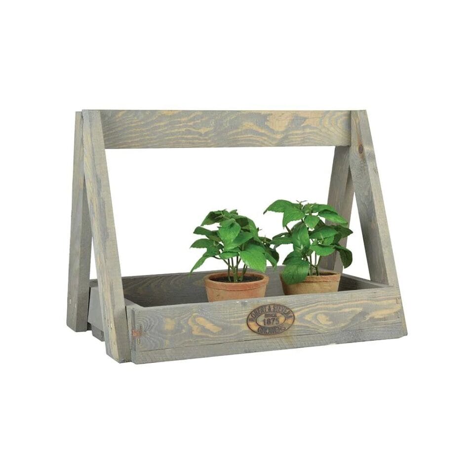 Esschert Design Houten Plantenrek 29X39.2X28.9 Cm Grijs