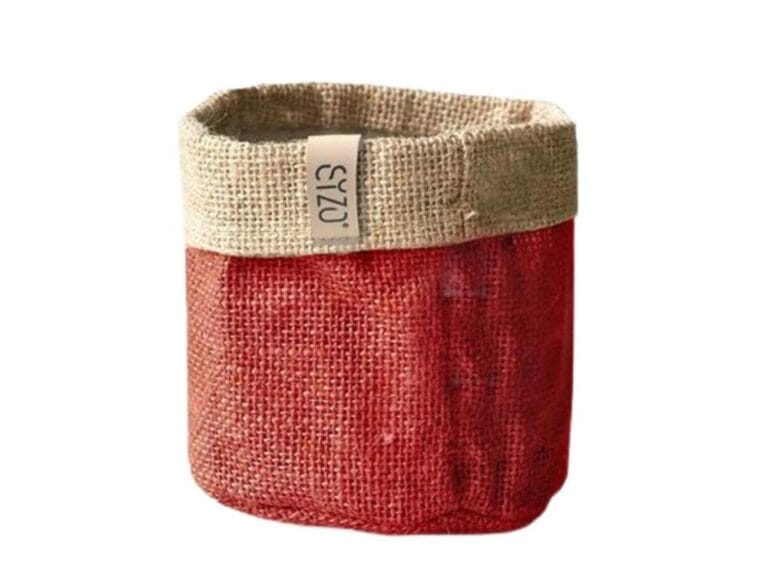 Sizo Waterdichte Plantenzak van Jute 15 cm Rood