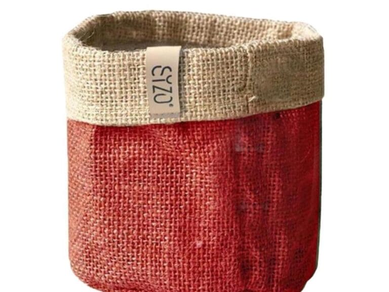 Sizo Waterdichte Plantenzak van Jute 25 cm Rood