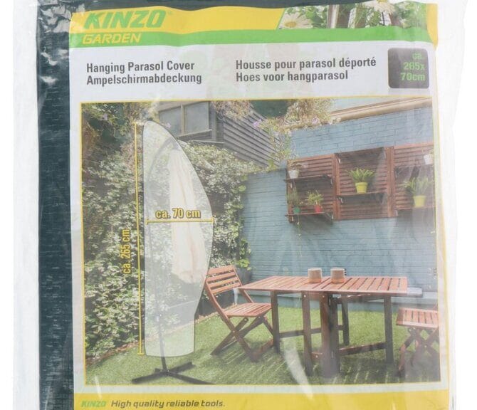 Kinzo Garden Parasolhoes 265x70cm voor Hangparasol Polyester