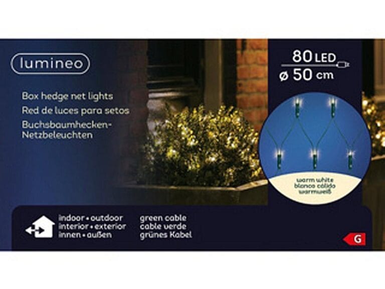 Lumineo LED Netverlichting voor Buxus Groen Warm Wit D50cm IP44