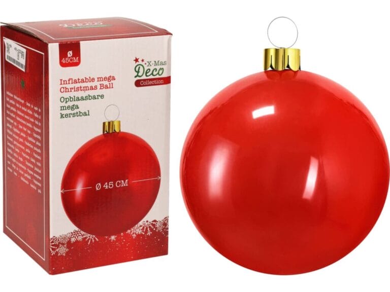 Kerstbal Opblaasbaar 45 cm Rood