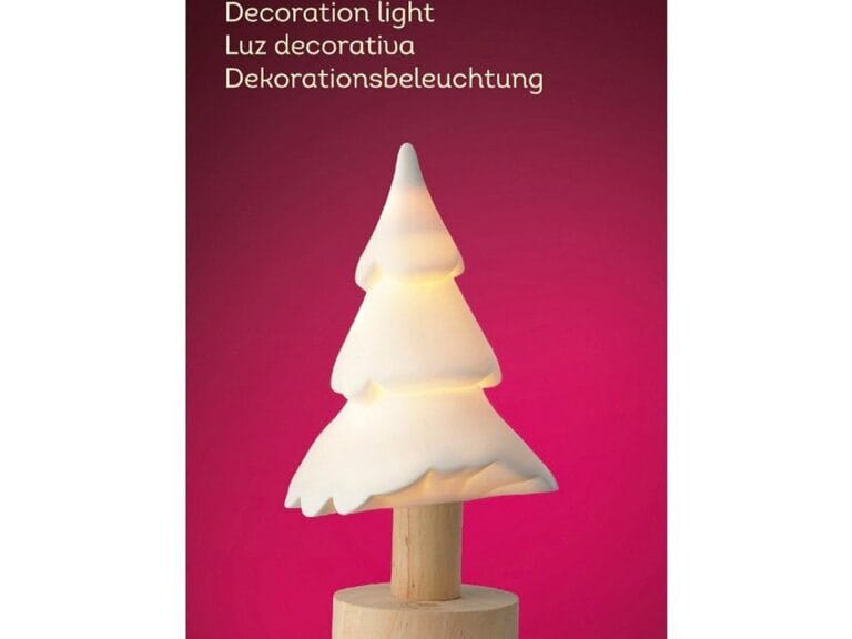 Lumineo LED Boom Porselein/Wit/Hout