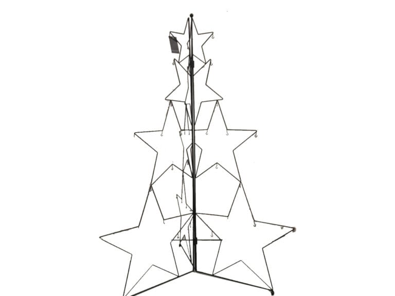 Decoratie Kerstboom Opvouwbaar Sterrenvormen 110 cm Zwart