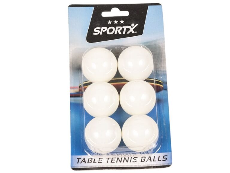 SportX Tafeltennisballen 4 cm 6 Stuks Wit