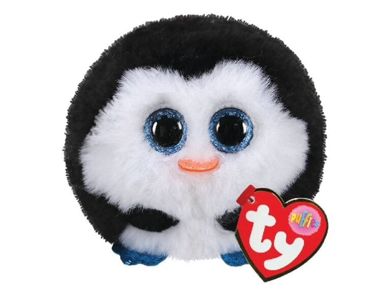 TY Puffies Pinguïn Knuffel Waddles 8 cm