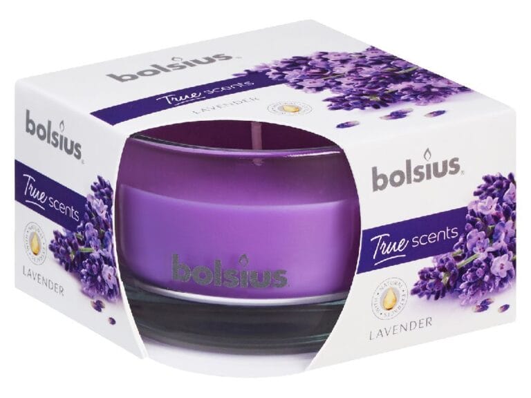 Bolsius True Scents Geurkaars in Glas Lavendel 5 cm Paars 6 Stuks