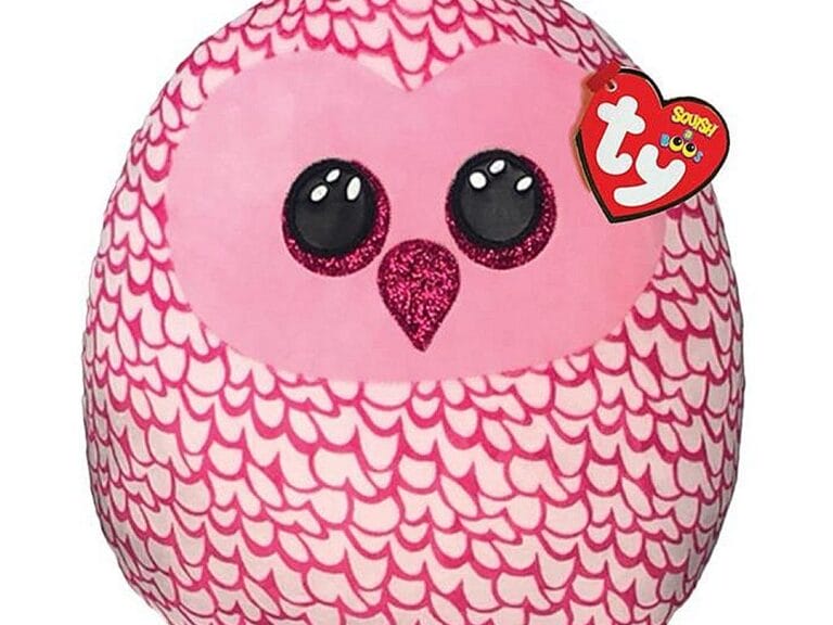 TY Squish A Boo Knuffelkussen Uil Pinky 23 cm