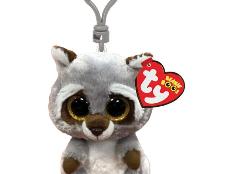 TY Beanie Boos Clip Wasbeer Knuffel Oakie 7 cm