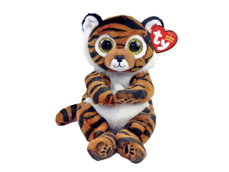 TY Beanie Babies Knuffel Tijger Clawdia 15 cm