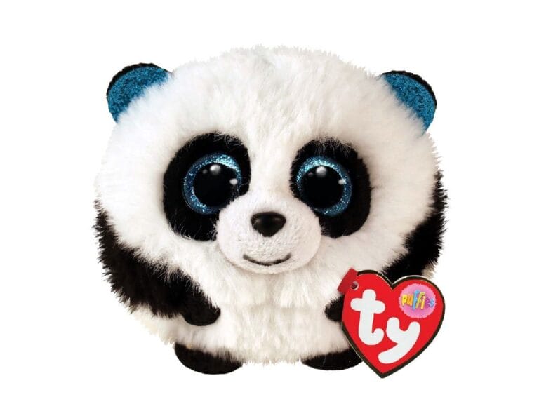 TY Puffies Knuffelbal Panda Bamboo 10 cm