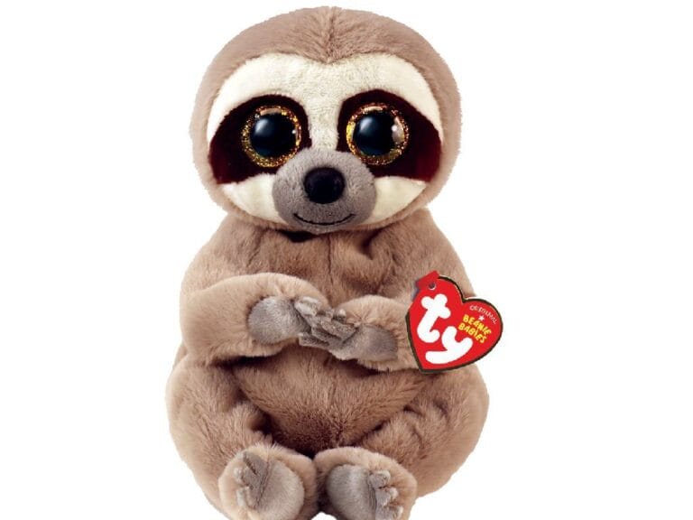 TY Beanie Babies Knuffel Luiaard Silas 15 cm