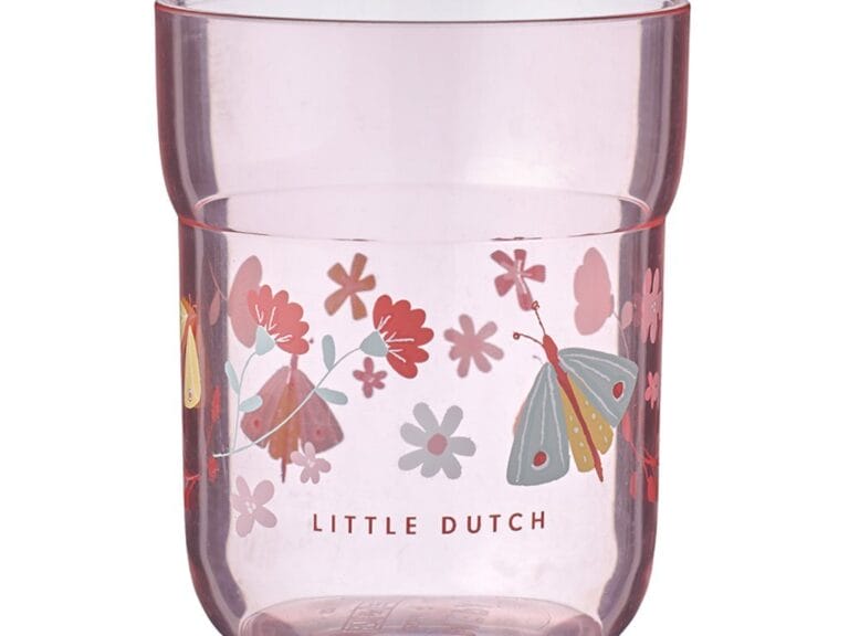 Mepal Kinderglas Little Dutch Flowers and Butterflies 250 ml Roze
