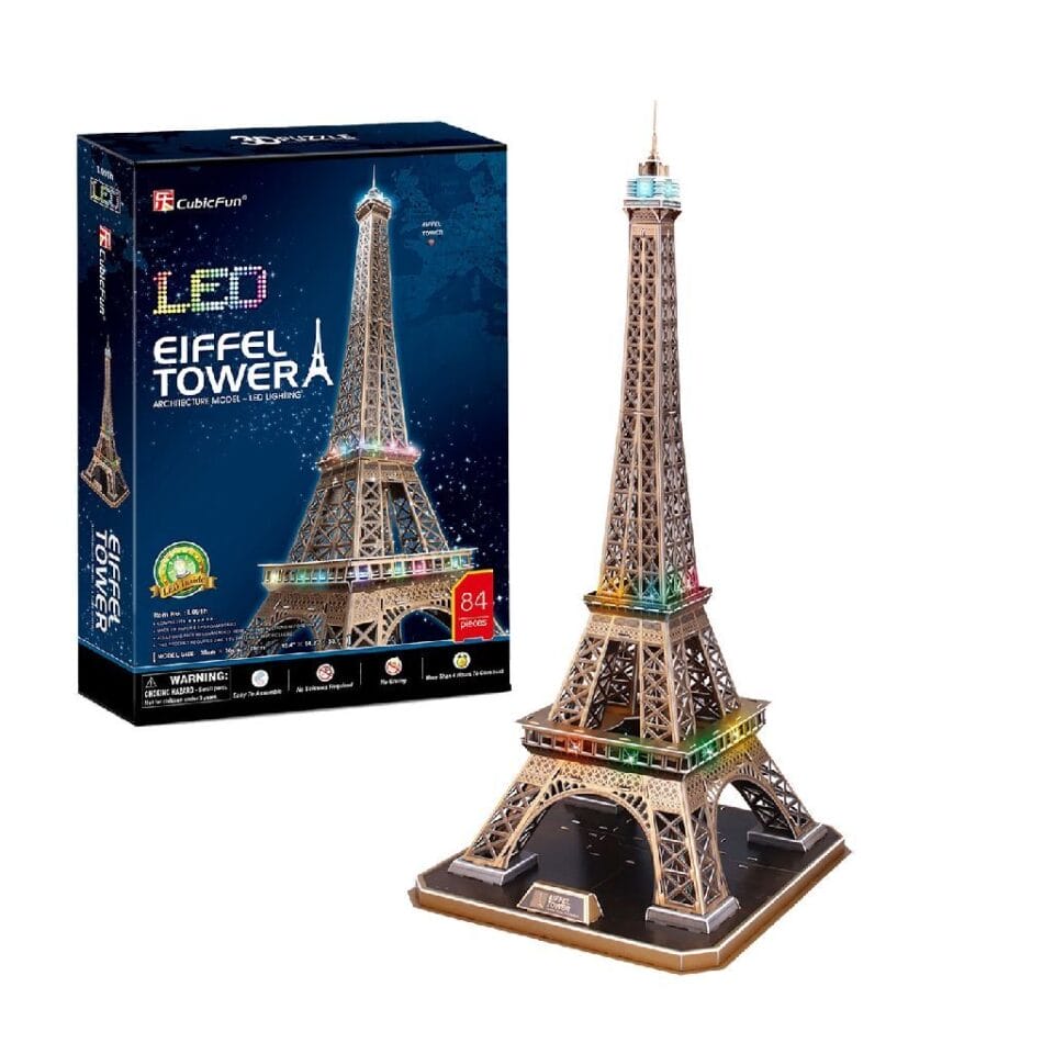 Cubic Fun 3D LED Puzzel de Eifeltoren 84 Stukjes