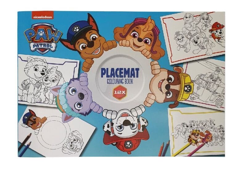 Paw Patrol Placemat/Onderleggers 12 stuks in Kleurboek