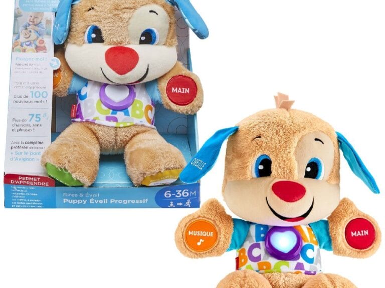 Fisher Price Leerplezier Eerste Woorden Knuffel Puppy Franstalig + Geluid