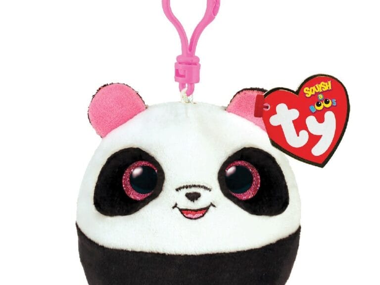TY Squish a Boo Clips Knuffel Panda Bamboo 8 cm