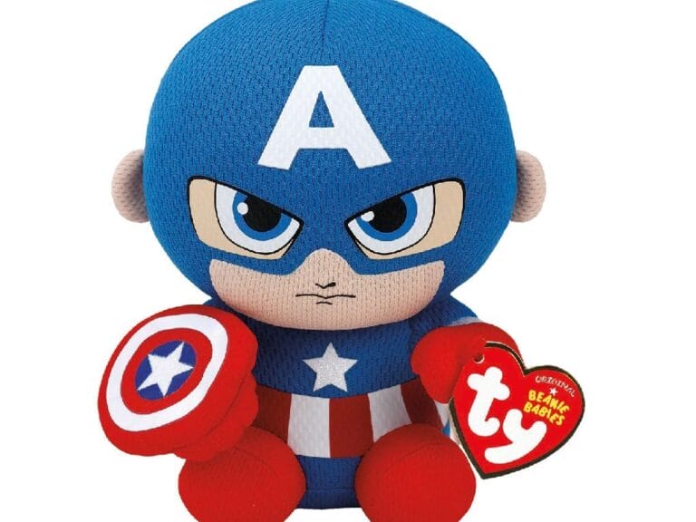 TY Beanie Babies Marvel Knuffel Captain America 15 cm