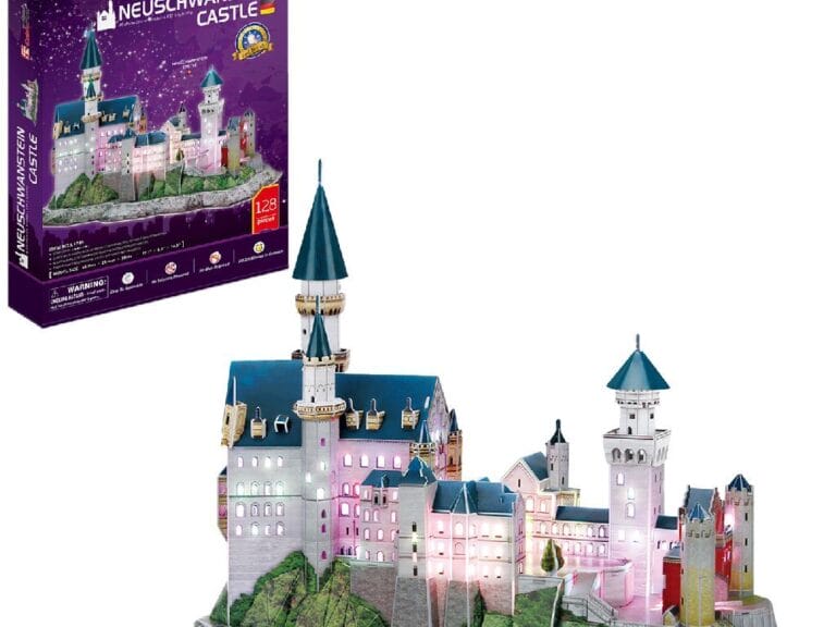 Cubic Fun 3D Puzzel Neuschwanstein Castle + LED Verlichting 128 Stukjes