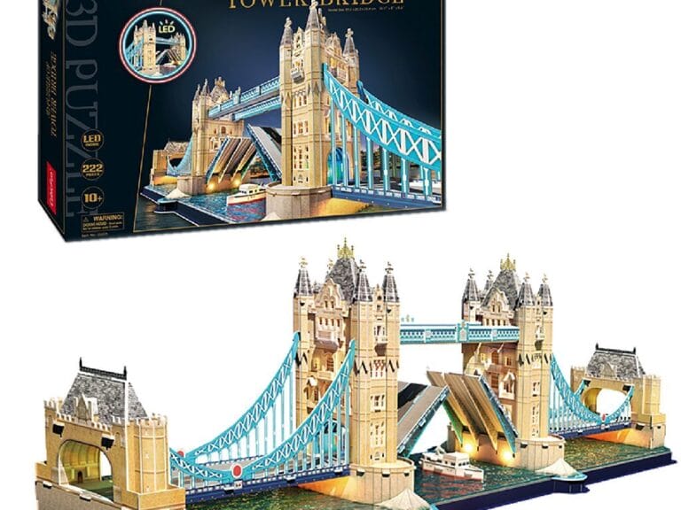 Cubic Fun 3D Puzzel Tower Bridge + LED Verlichting 222 Stukjes