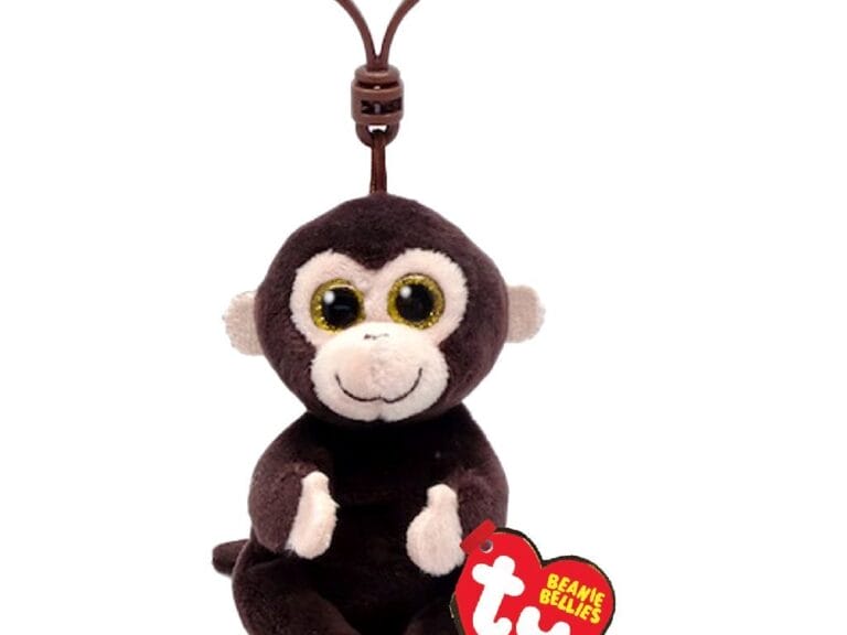 TY Beanie Babies Bellies Clip Knuffel Aapje Matteo 10 cm