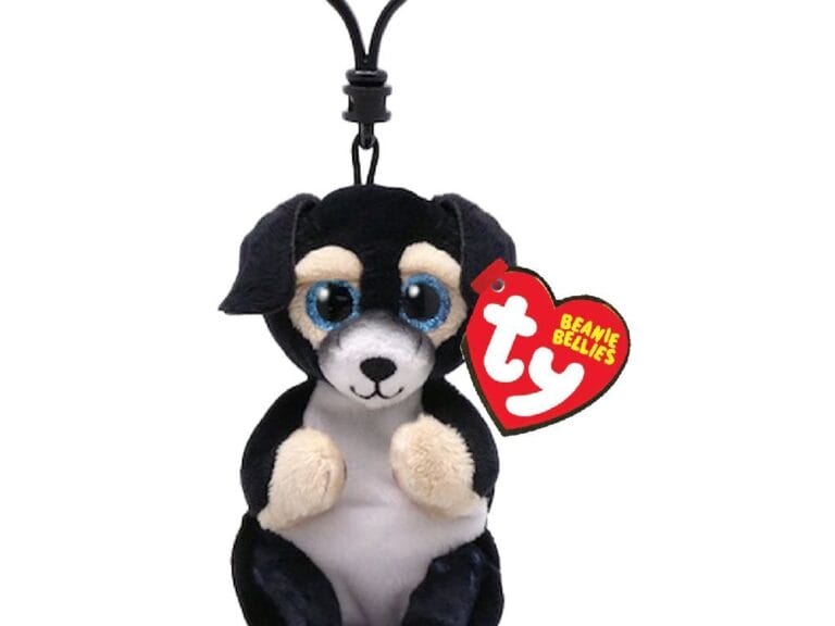 TY Beanie Babies Bellies Clip Knuffel Hond Ranger 10 cm