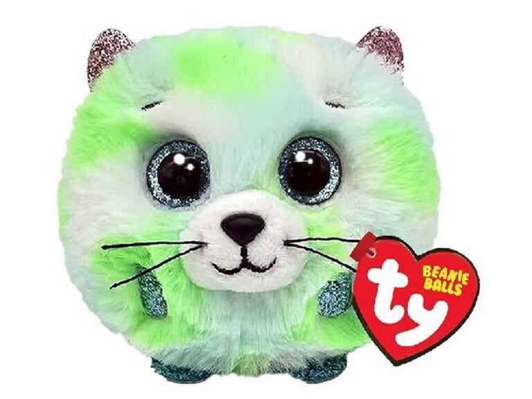 TY Beanie Balls Knuffel Kat Evie 10 cm