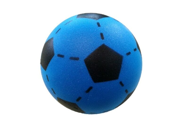 Soft Voetbal 20 cm Blauw/Zwart