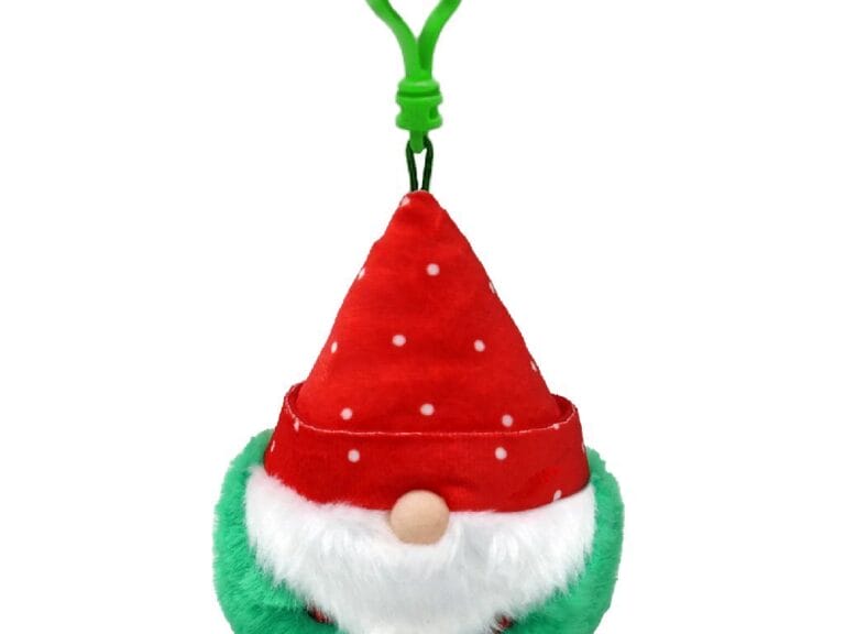 TY Beanie Boo's Clip Christmas Gnome Red Hat 7cm