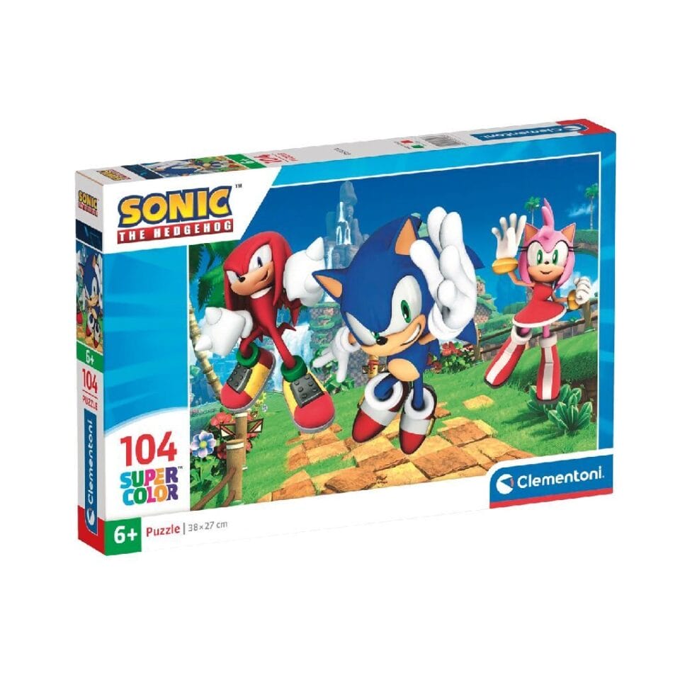 Clementoni Supercolour Puzzel Sonic The Hedgehog 104 Stukjes