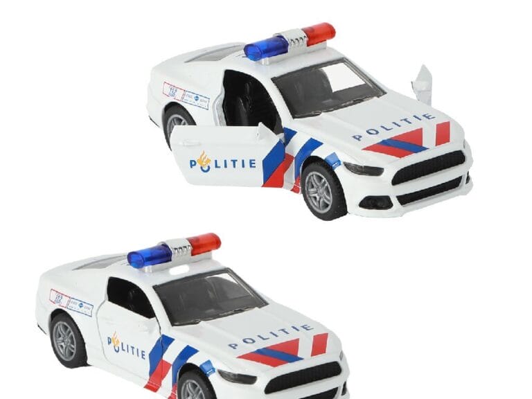 112 Pull-Back Politie Sportwagen 1:36 + Licht en Geluid