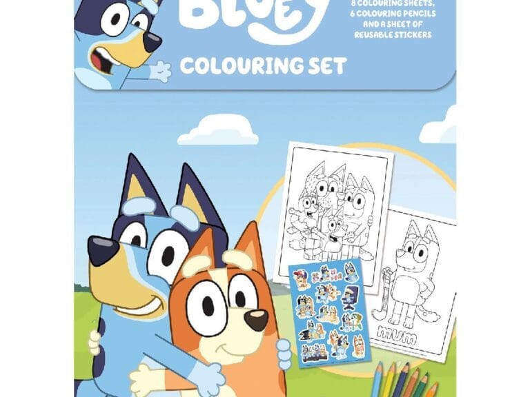 Bluey Colouring Set