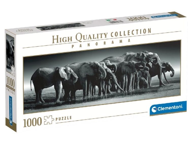 Clementoni High Quality Collection Panorama Puzzel Herd of Giants 1000 Stukjes